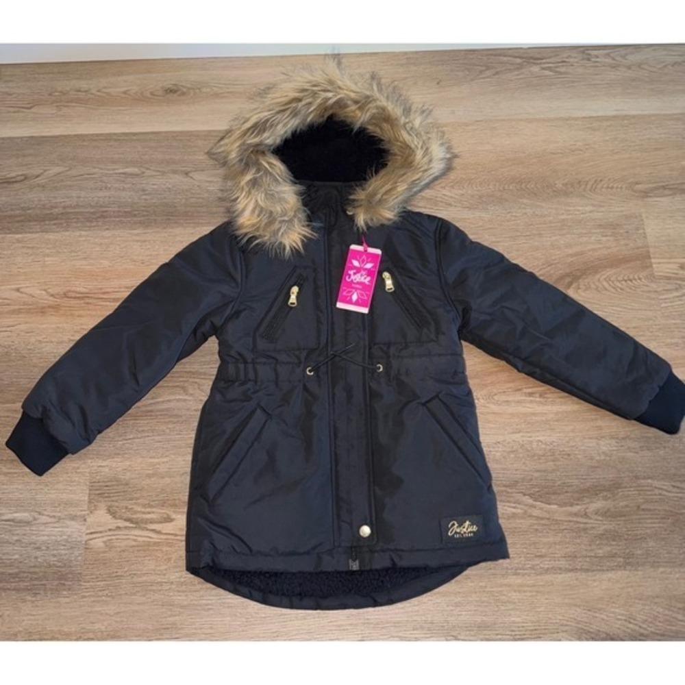 Girl canvas parka coat Small 7/8